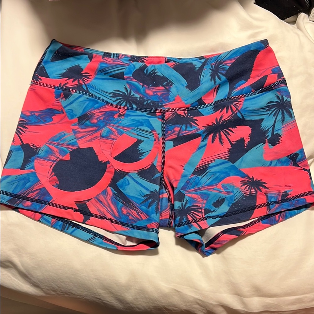 Vibrant Tropical Print Shorts